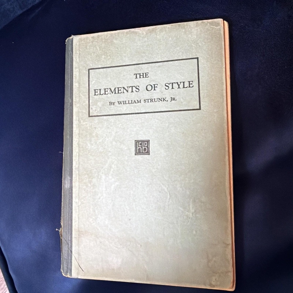 The Elements of Style by William Strunk Jr. RARE! True 1st Ed HB & Co 1920